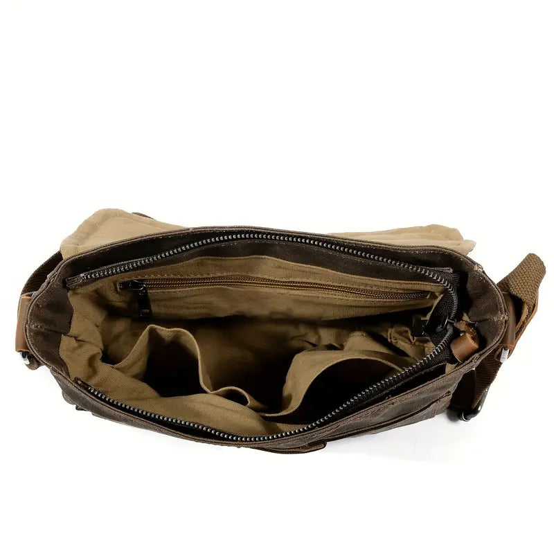 Men's Vintage Waterproof Canvas Crossbody Messenger Bag