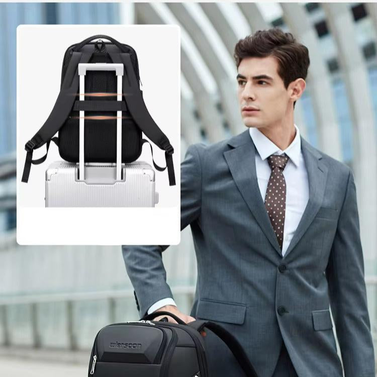 Logan | Men's Large Capacity Travel Hiking Rucksack Laptop Backpack with USB Charging Port