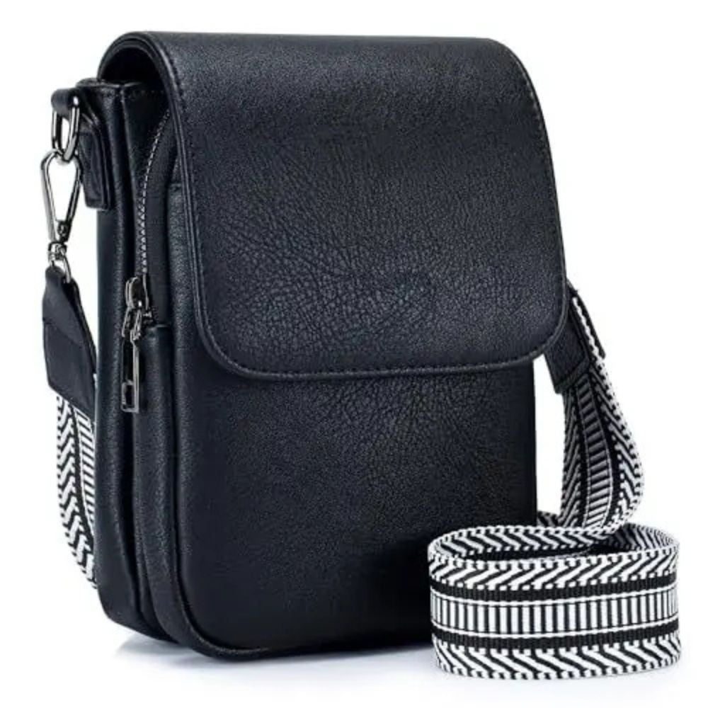 Ivy | Women's Triple-Compartment Leather Mini Phone Crossbody Bag