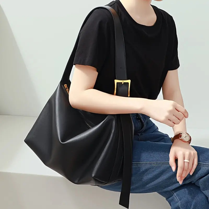 Clara | Women's Casual Genuine Leather Large Crossbody Messenger Tote Bag