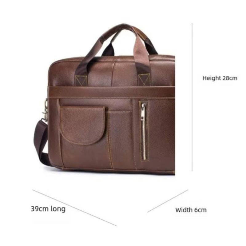 Lawrence | Men's Leather Crossbody Messenger Laptop Travel Handbag