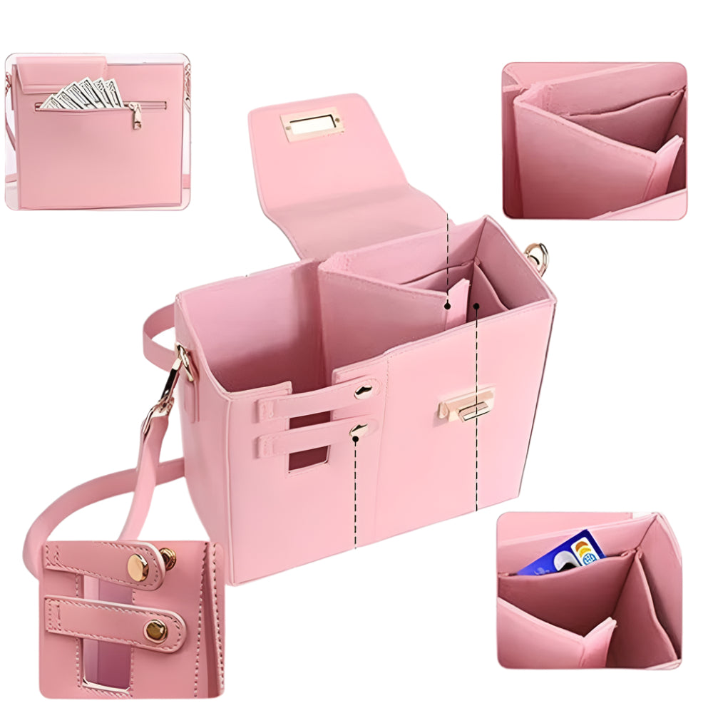 Anne | Women's PU Leather Crossbody Messenger Water Cup Holder Bag