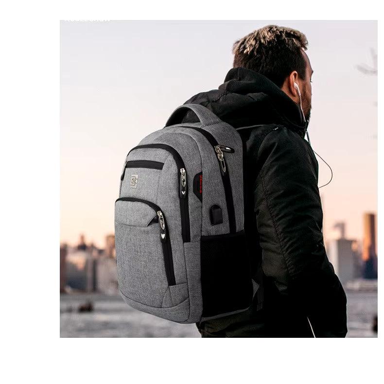 Slim Business Laptop Travel Hiking Backpack with USB Port