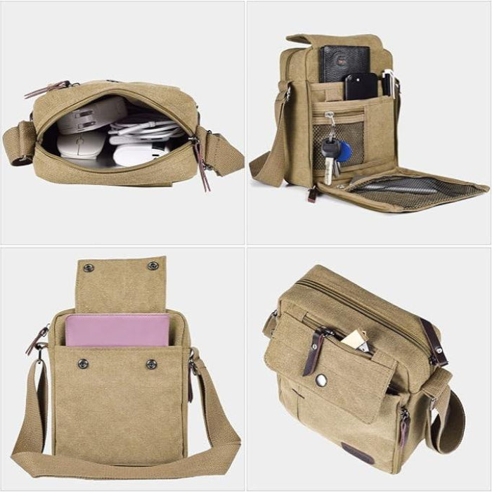 Maxwell | Men's Canvas Small Crossbody Messenger Bag