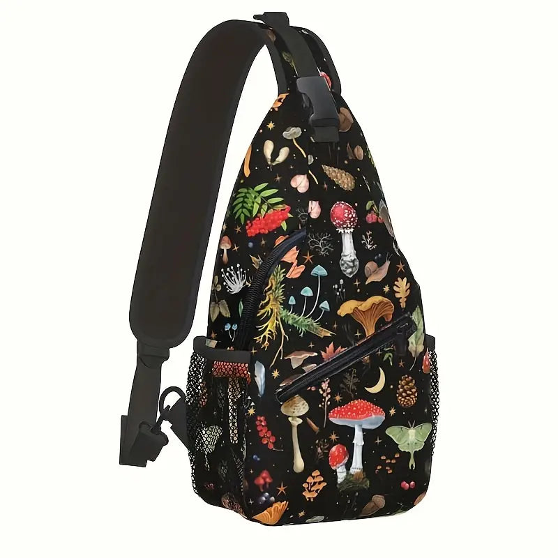 Avery | Men's Mushroom Print Crossbody Sling Bag