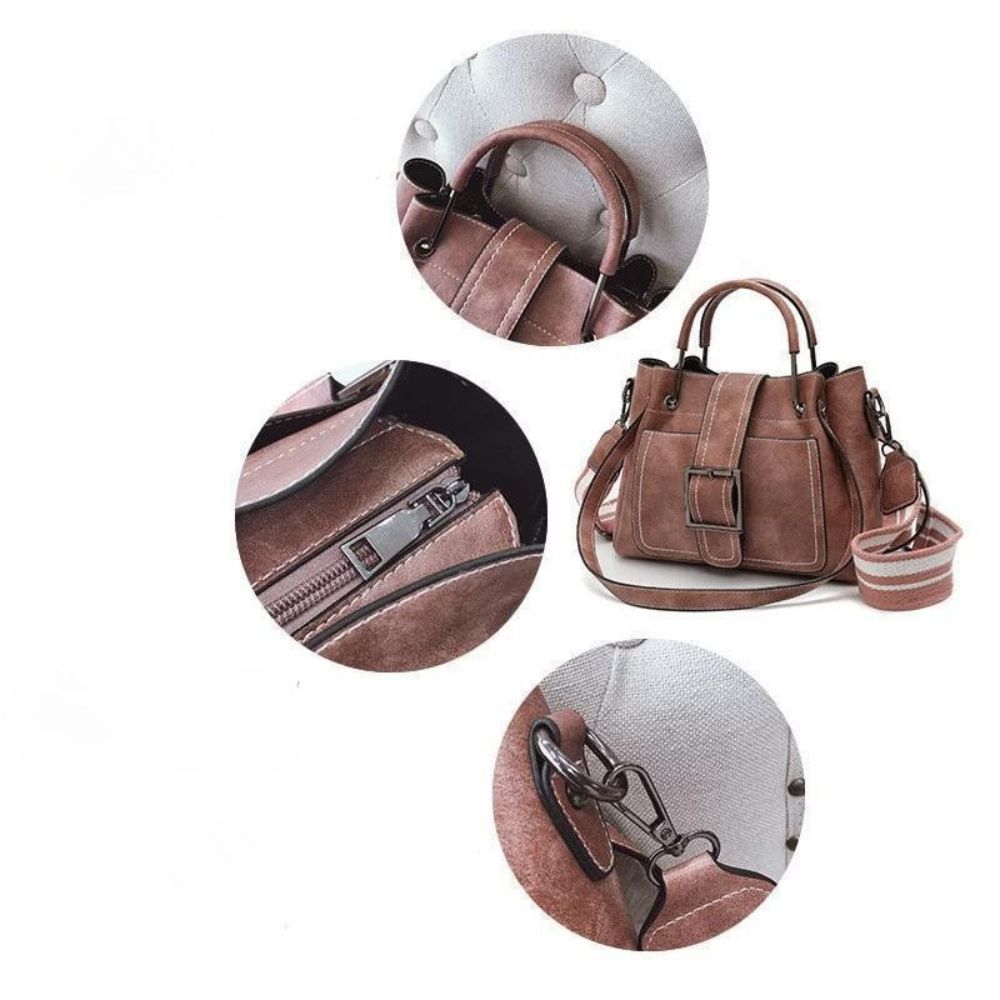 Amira | Women's Korean Vintage-Style Leather Crossbody Handbag