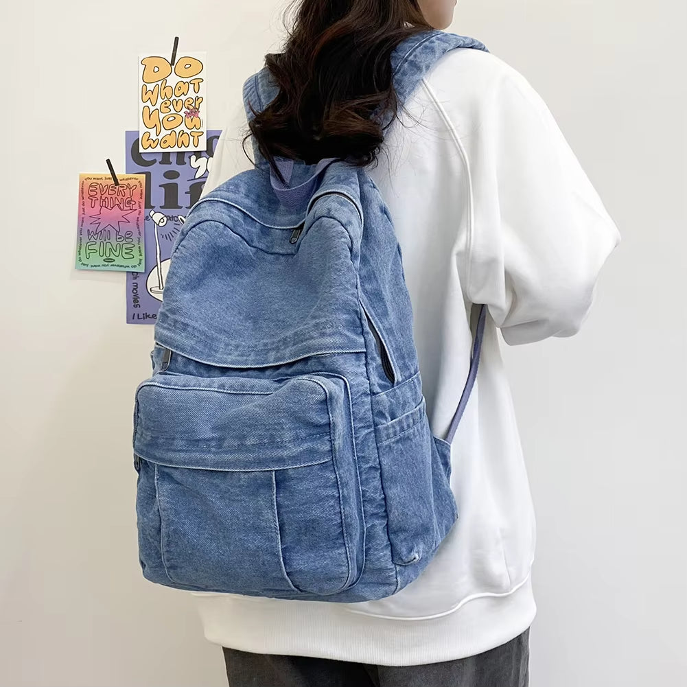 Marla | Women's Large Capacity Vintage Denim Backpack