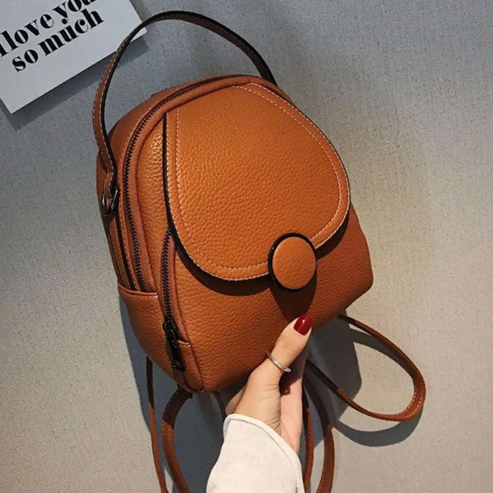 Ava | Women's Mini Flap Leather Crossbody Sling Handbag Backpack with Top Handle