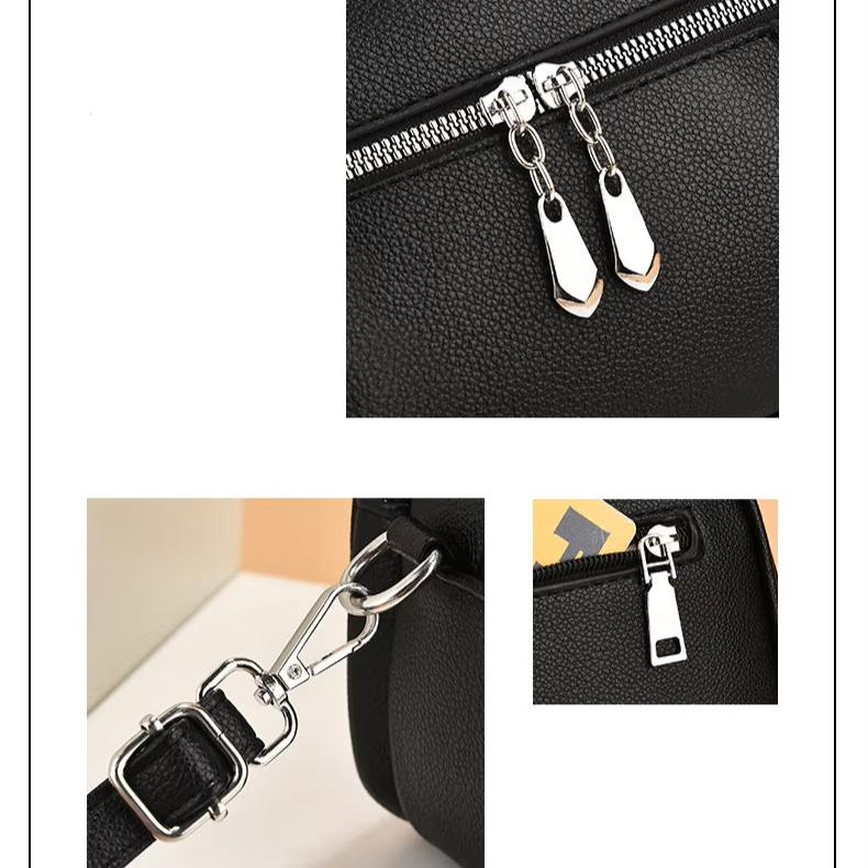 Emma | Women's Small Compact Multi-Zip Crossbody Handbag