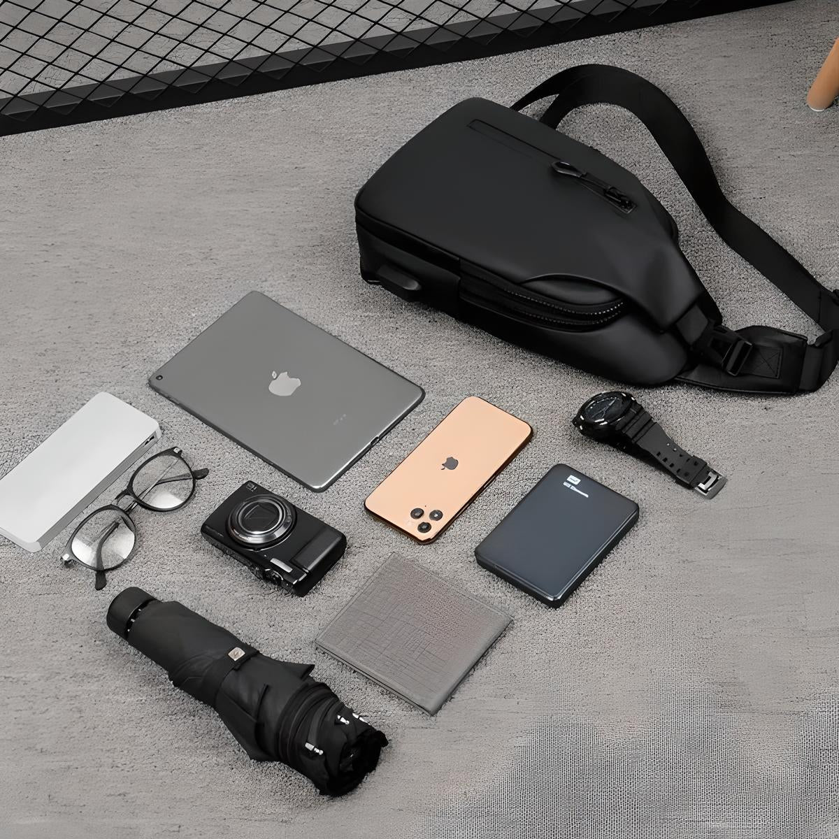 Men's Waterproof Anti-Theft Shoulder Crossbody Bag
