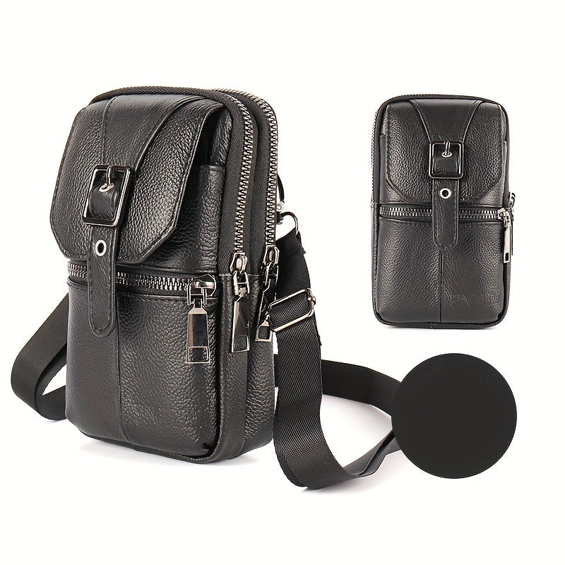 Men's Genuine Leather Anti-Theft Crossbody Bag