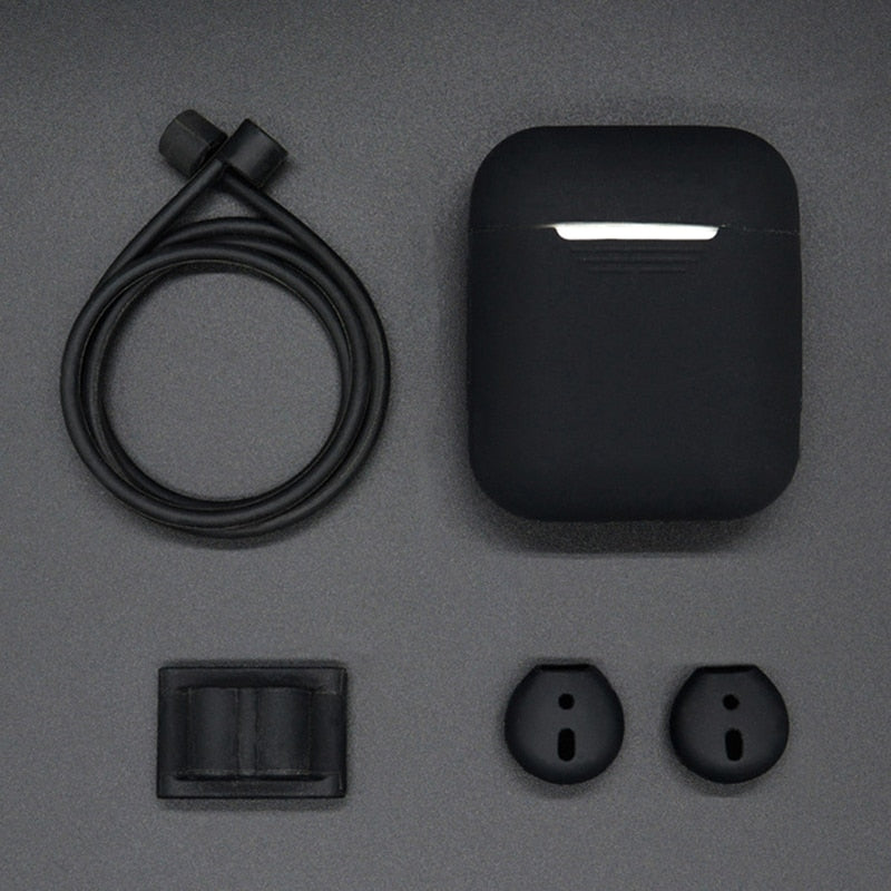 Anti lost Silicone Holder for AirPods Portable Anti lost Strap Cord Silicone Protective Eartips for earpods