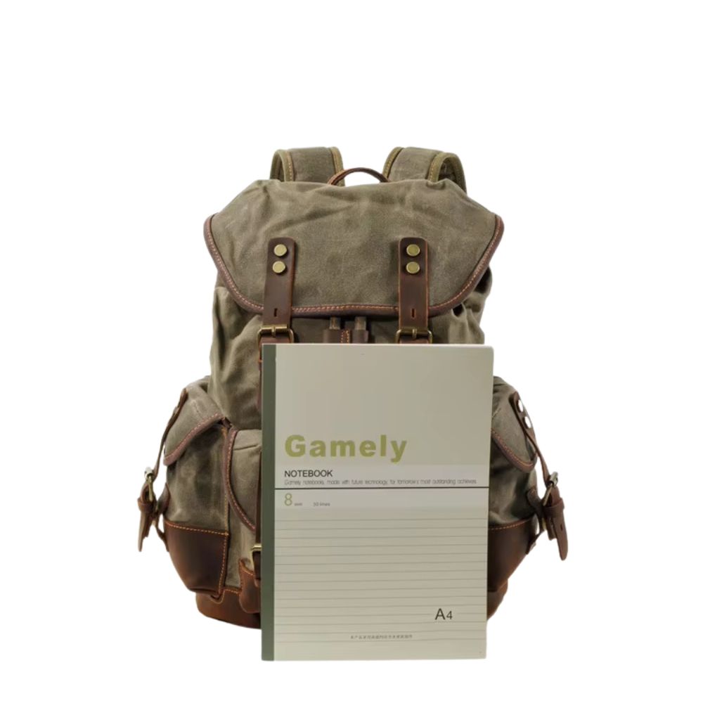 Oliver | Vintage Waxed Canvas Travel Backpack – Waterproof & Durable