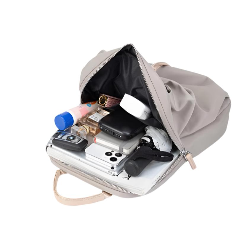 Chloe | Women's Fashion Daypack with Pleated Drawstring Travel Laptop Backpack