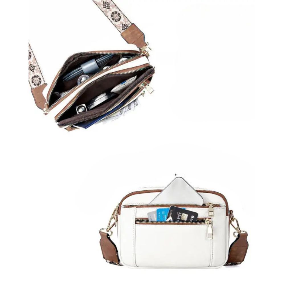 Lena | Quilted Vegan Women's  Leather Travel Crossbody Bag