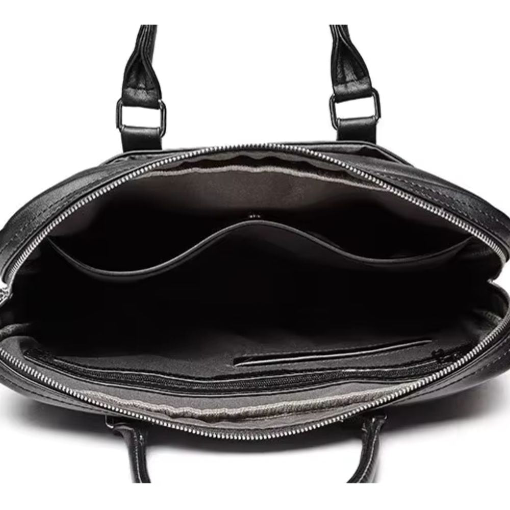 Leighton | Men's Classic Leather Laptop Briefcase Crossbody Messenger Handbag