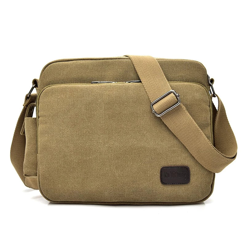 Men's Versatile Travel Canvas Crossbody Messenger Bag