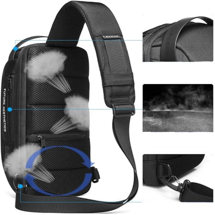 Men's Waterproof Anti-theft Crossbody Sling Travel Bag