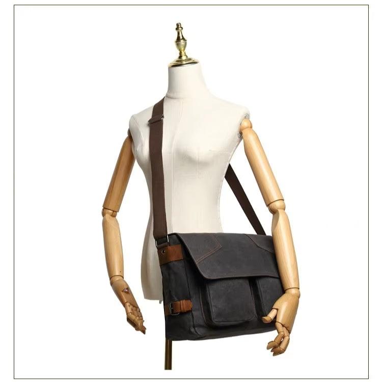Ethan | Waterproof Canvas Crossbody Messenger Bag