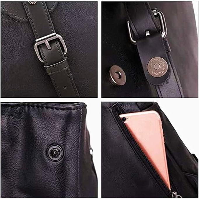 Leo | Men's Vegan Leather Carry On Travel Laptop Backpack