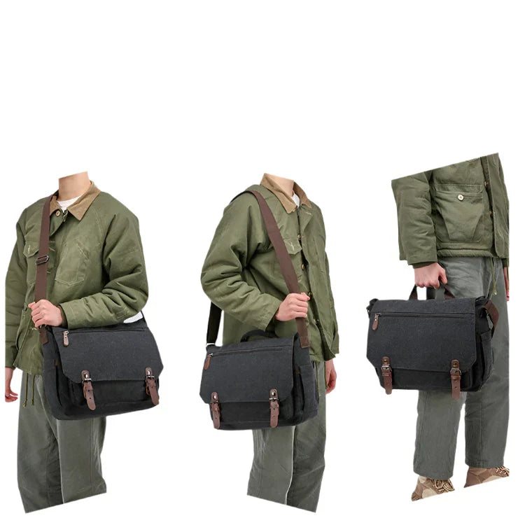Aiden | Waterproof Canvas Men's Crossbody Messenger Bag