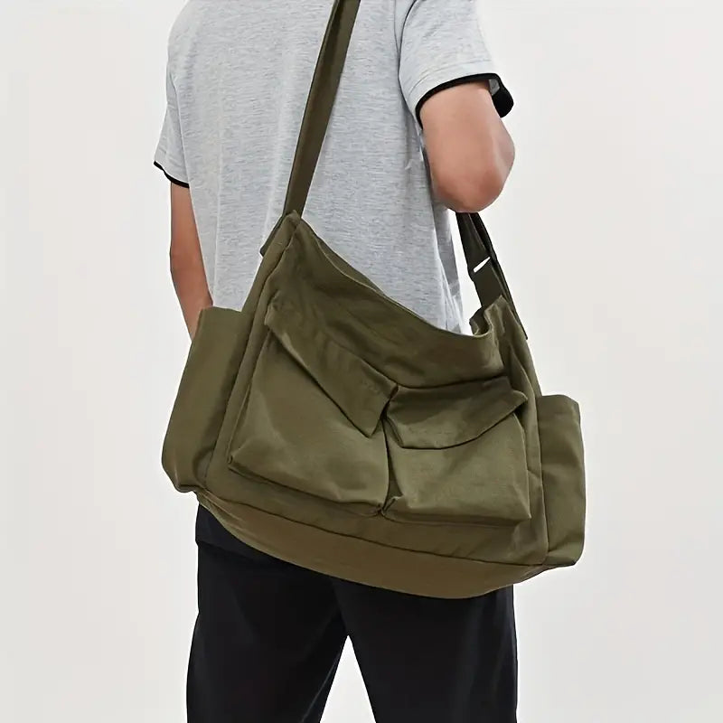 Ellie | Women's Vintage Canvas Large Crossbody Messenger Bag