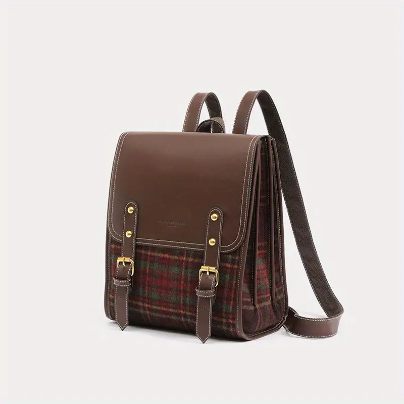 Mila | Women's Retro Plaid Cute Small Backpack