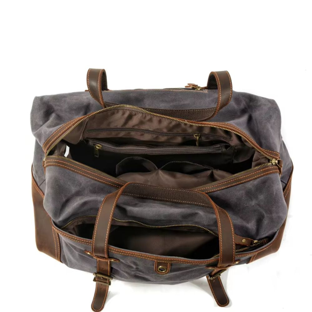 Henry | Large Waxed Canvas Travel Weekender Duffle Bag