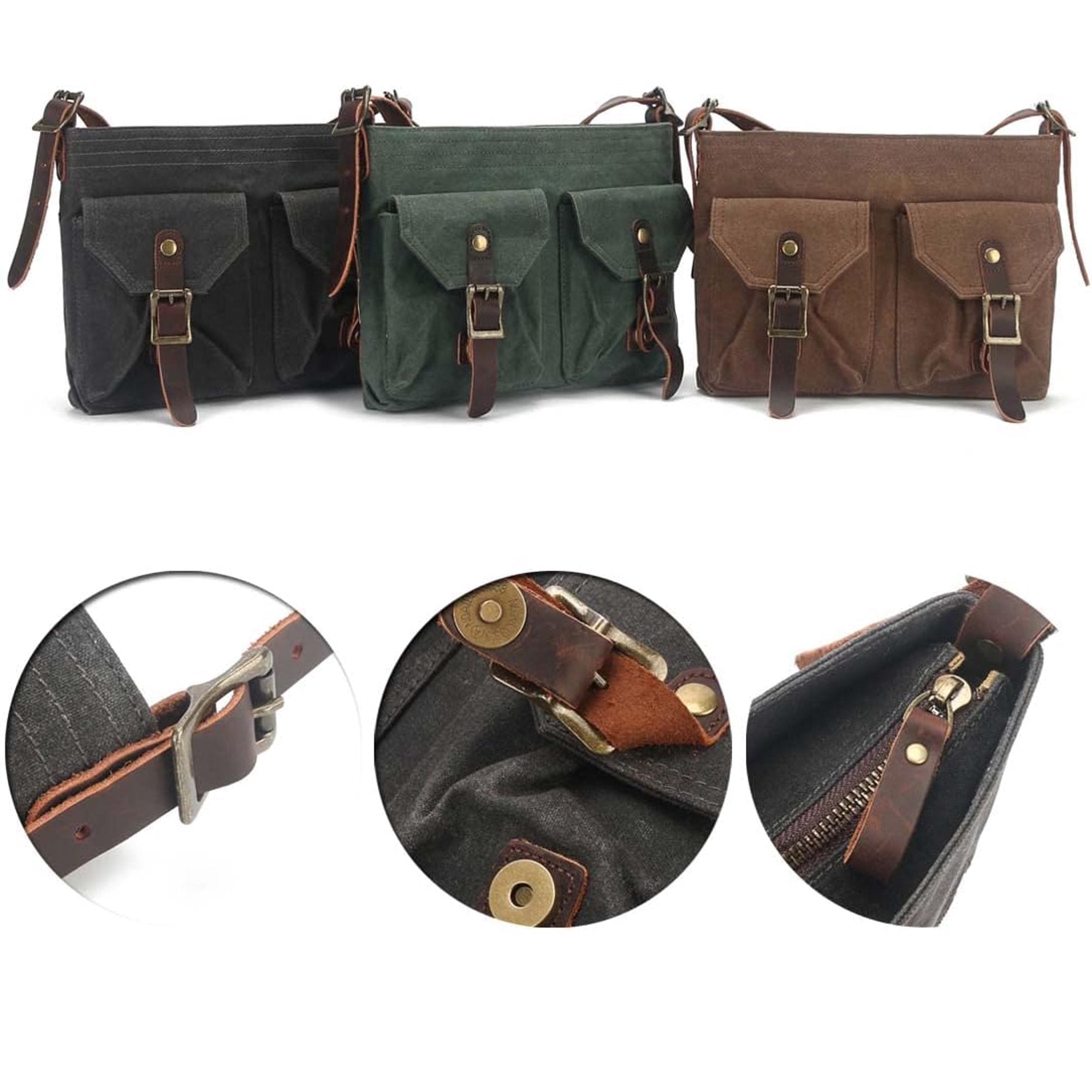 Oliver | Men's Vintage Canvas Crossbody Messenger Bag