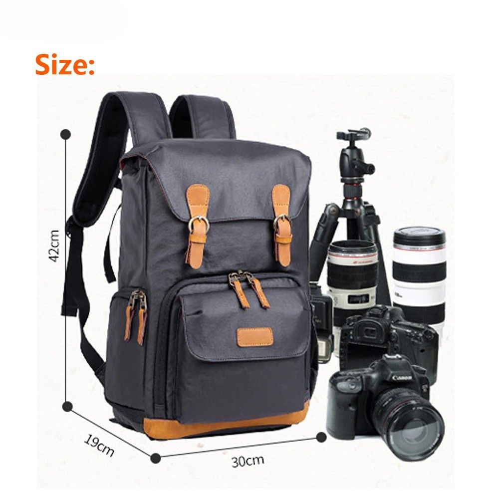 Charlie | Canvas Camera Travel Backpack with Laptop Compartment