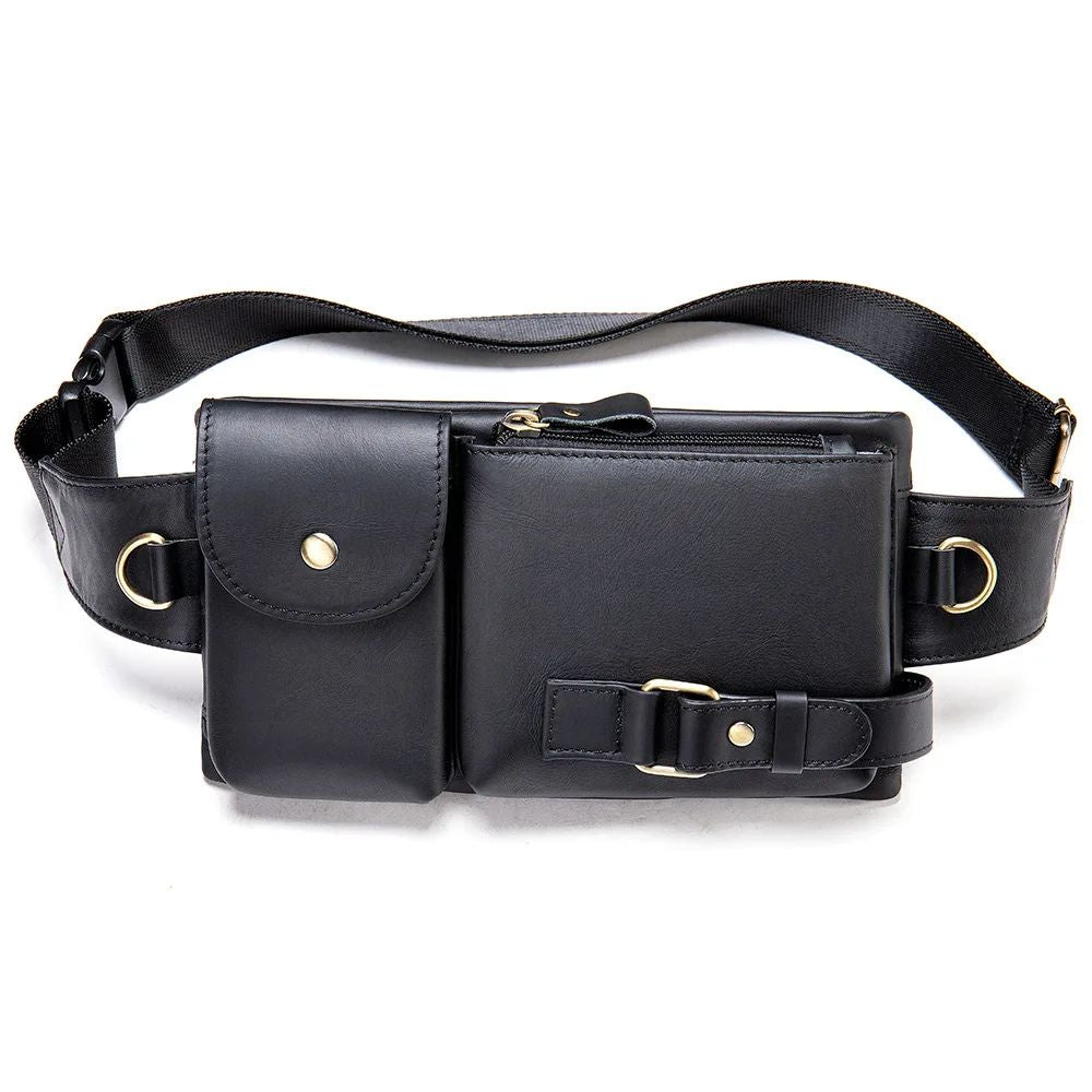 Ryleigh | Men's Leather Travel Fanny Pack Crossbody Bum Bag