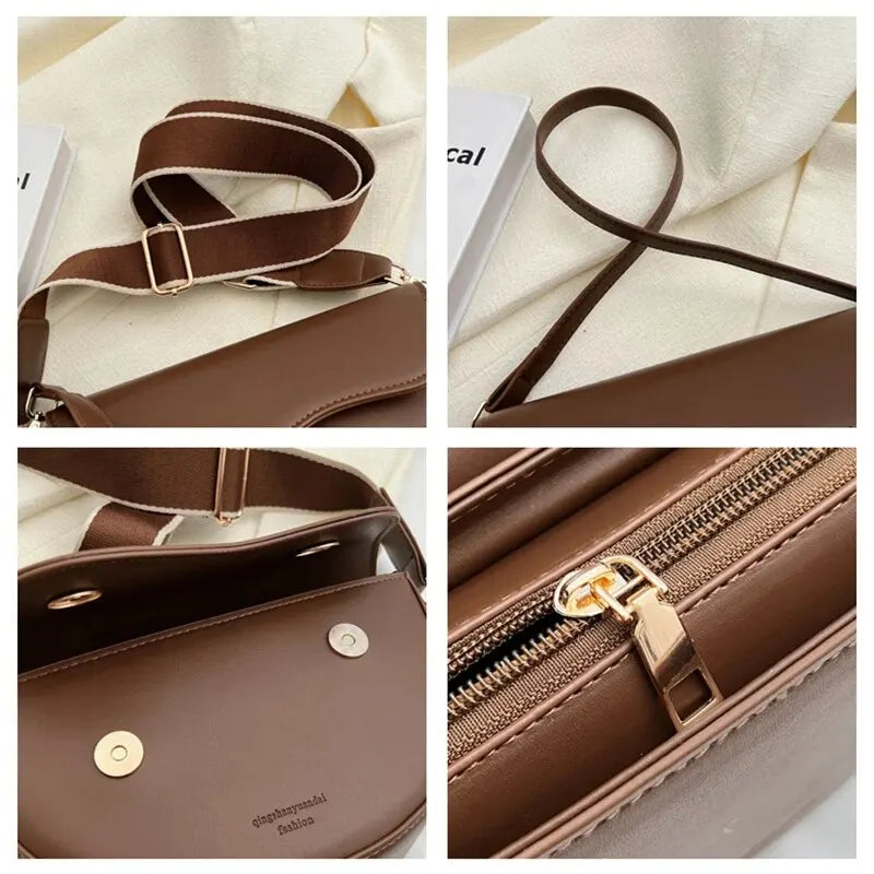 Chloe | Women's Vintage Leather Crossbody Saddle Handbag