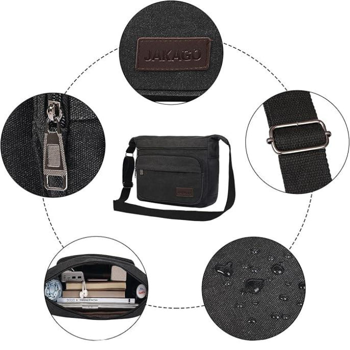 Vince | Women's Multi-Compartment Waterproof Canvas Crossbody Messenger Bag
