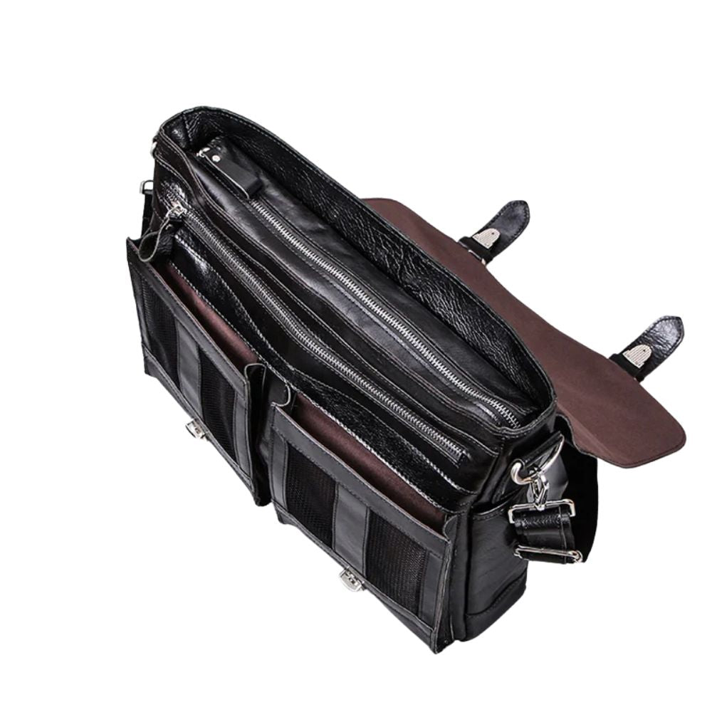 Noah | Men's Vintage Leather Laptop Briefcase Crossbody Messenger Bag