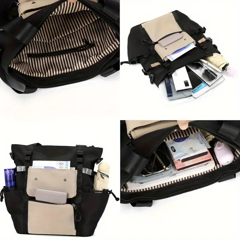 Lydia | Women's Lightweight Canvas Multi-Pocket Crossbody Messenger Bag