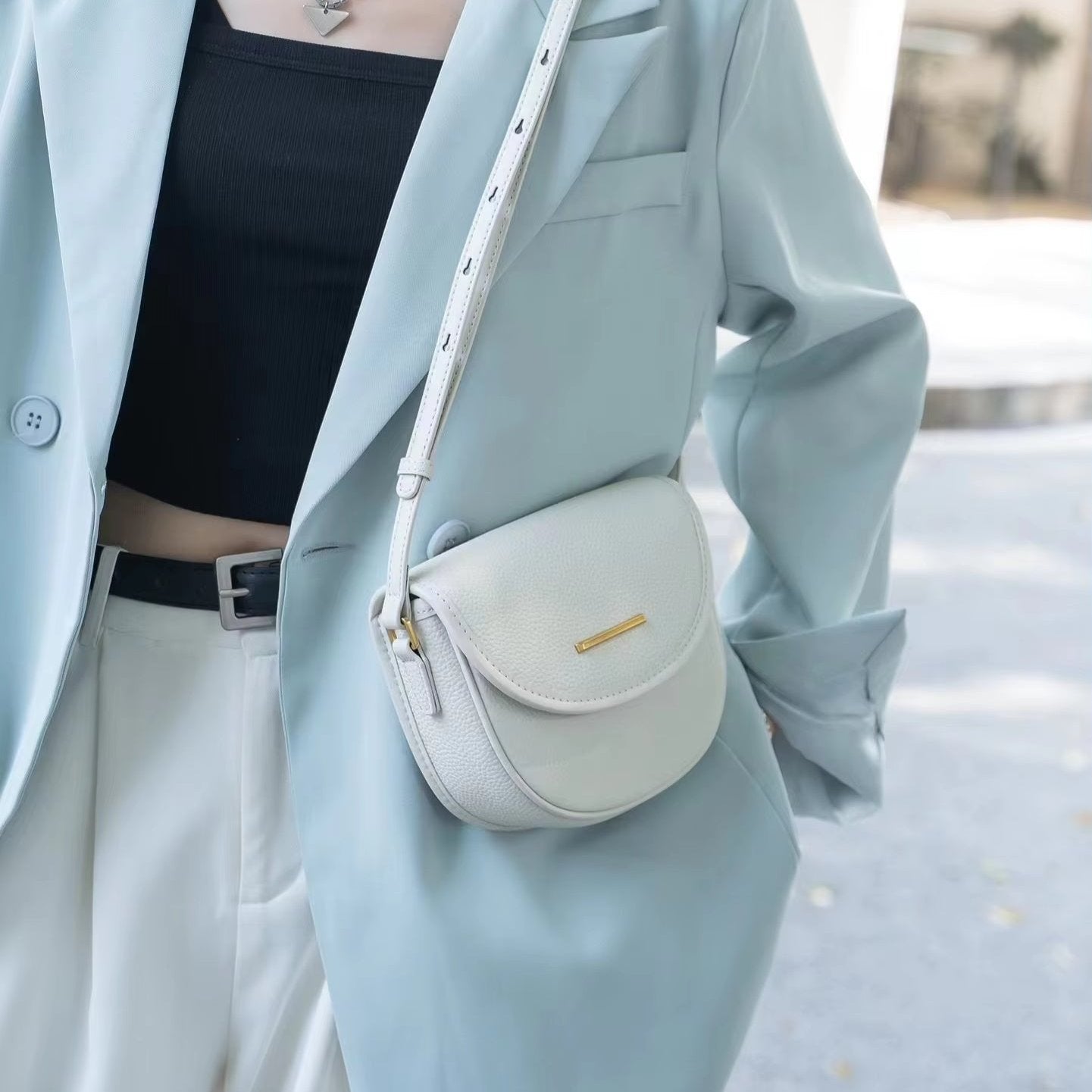 Ella | Women's Pebbled Leather Mini Crossbody Bag