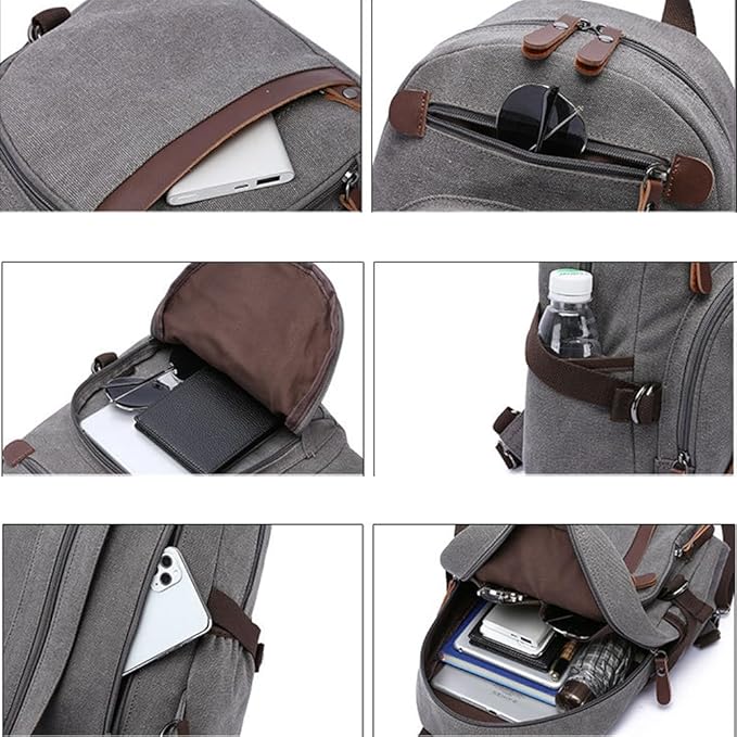 Carter | Men's Canvas Large Travel Rucksack Backpack