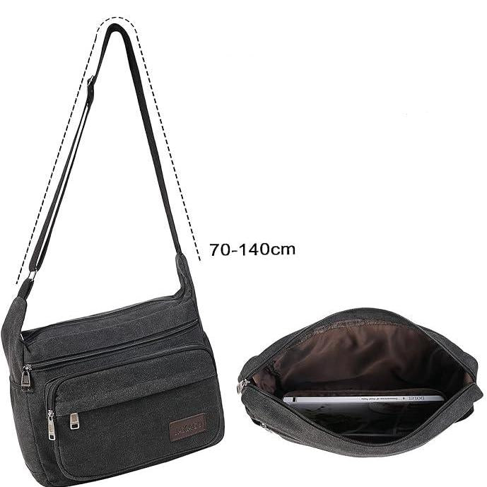Vince | Women's Multi-Compartment Waterproof Canvas Crossbody Messenger Bag