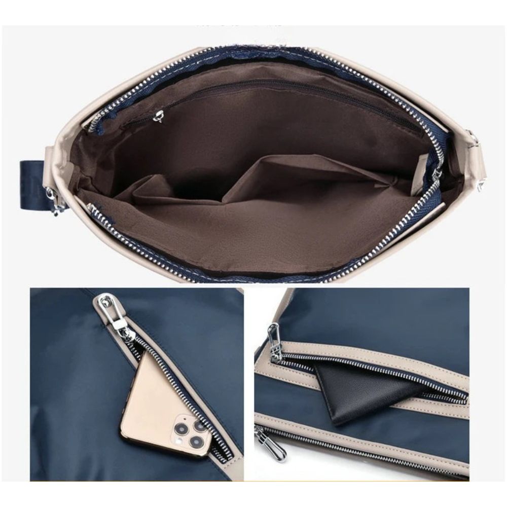 Men's Multi-Compartment Oxford Travel Crossbody Bag