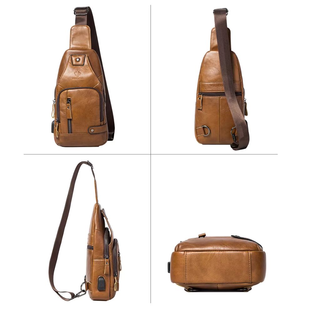 Logan | Men's Genuine Leather Travel Crossbody Bag