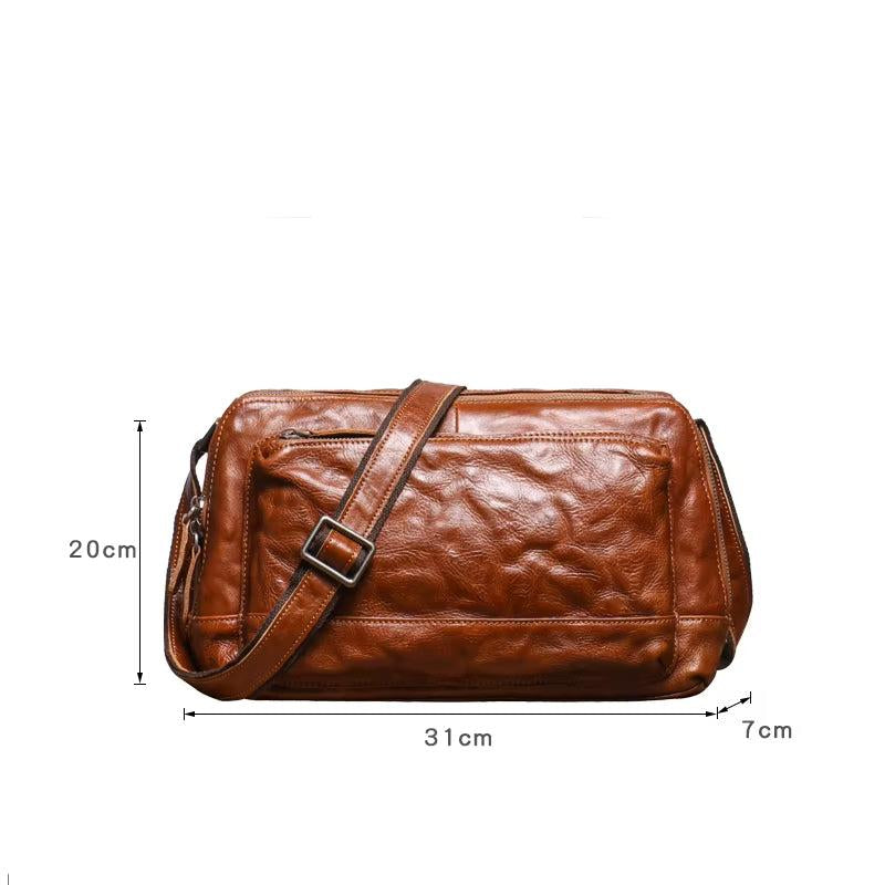Jacob | Men's Genuine Leather Crossbody Satchel Messenger Travel Bag