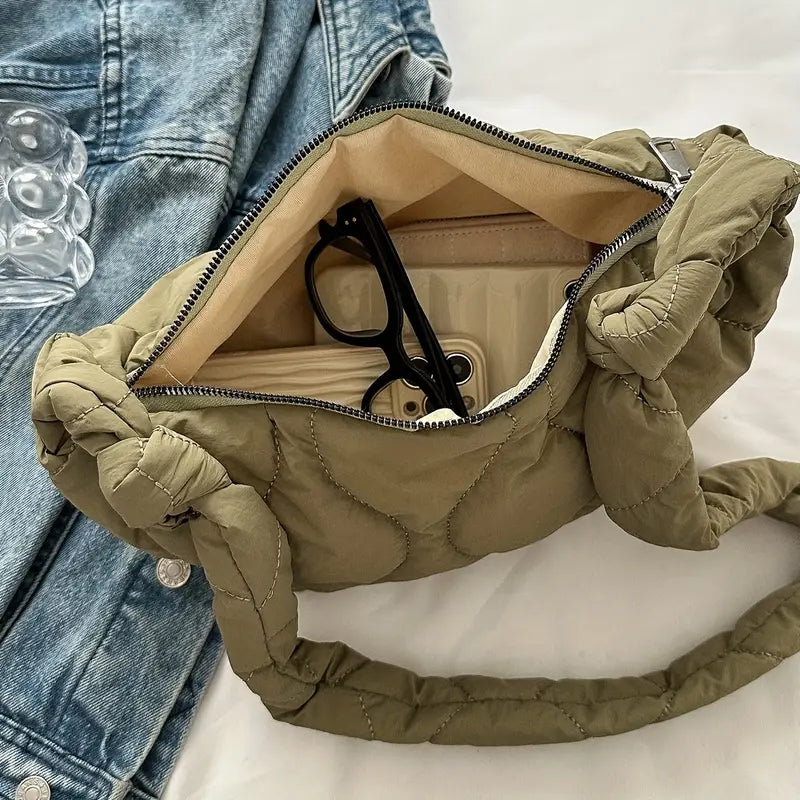 Piper | Women's Quilted Puffer Crossbody Messenger Handbag