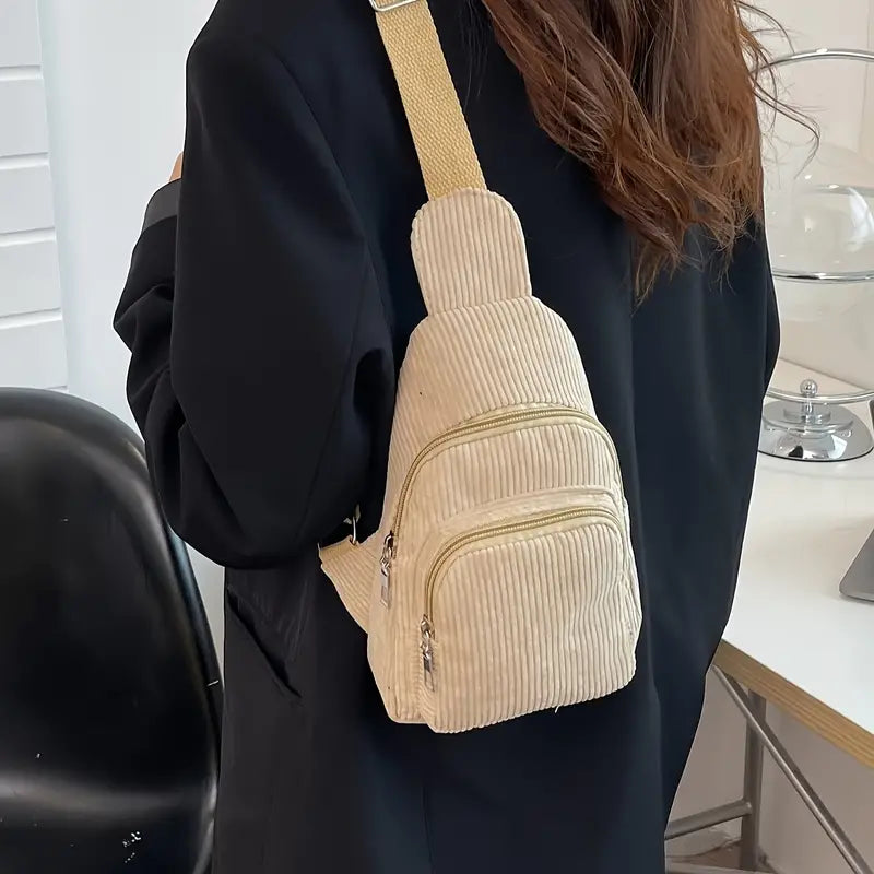 Olivia | Women's Vintage Corduroy Small Crossbody Sling Bag