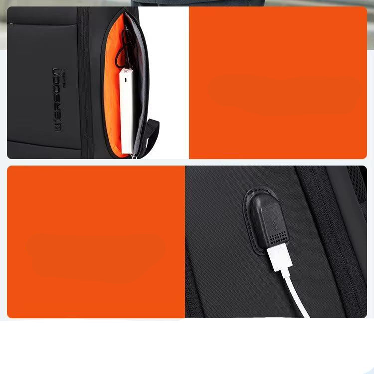 Logan | Men's Large Capacity Travel Hiking Rucksack Laptop Backpack with USB Charging Port
