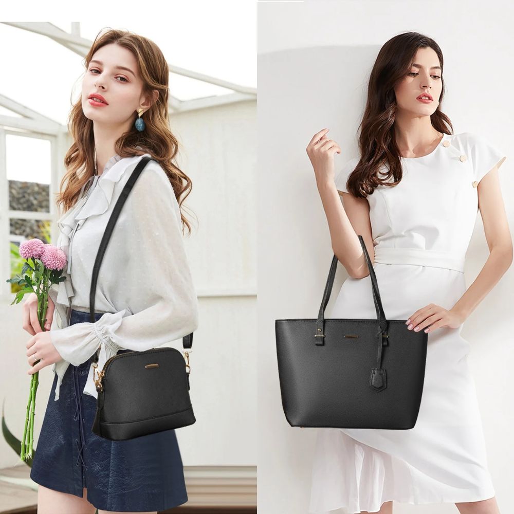 Aria | 4-Piece Women's Classic PU Leather Crossbody Handbag Set