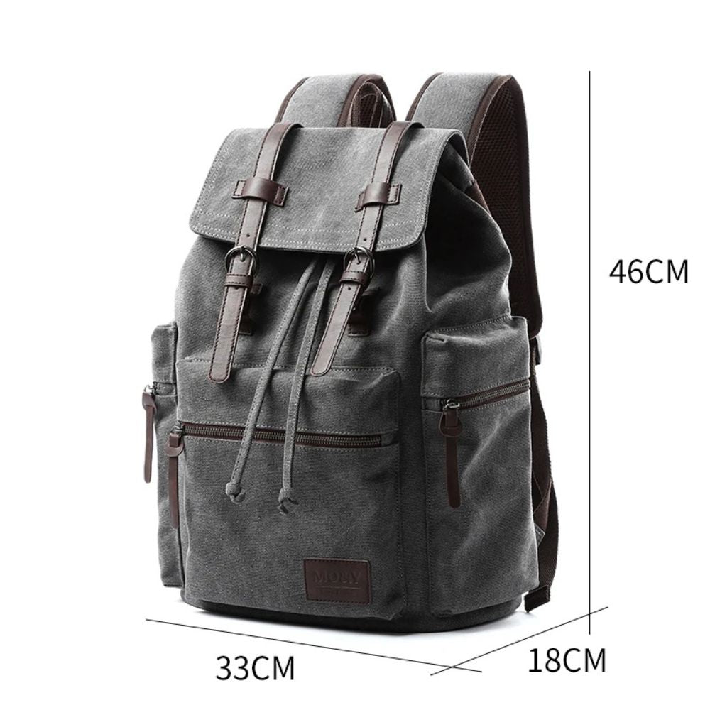 Piper | Men's Canvas Travel Drawstring Laptop Backpack