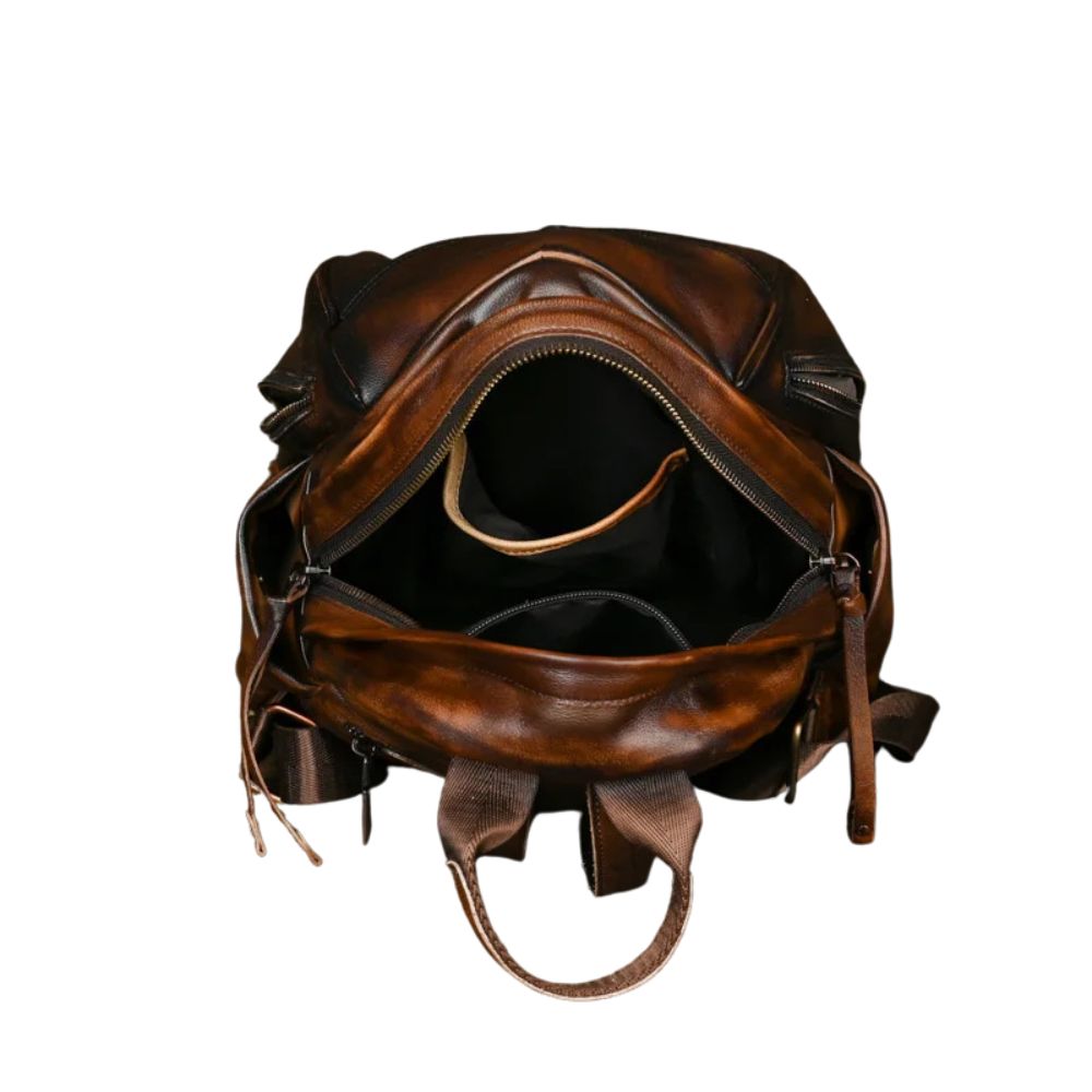 Women's Vintage Leather Travel Backpack
