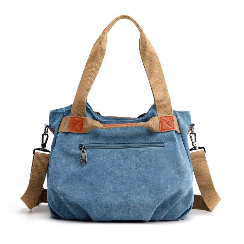 Sam | Women's Retro Canvas Large Capacity Tote Crossbody Messenger Handbag