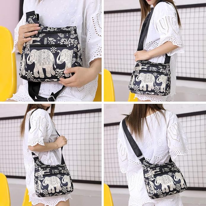 Nicole | Women's Nylon Multi-Pocket Travel Crossbody Messenger Bag