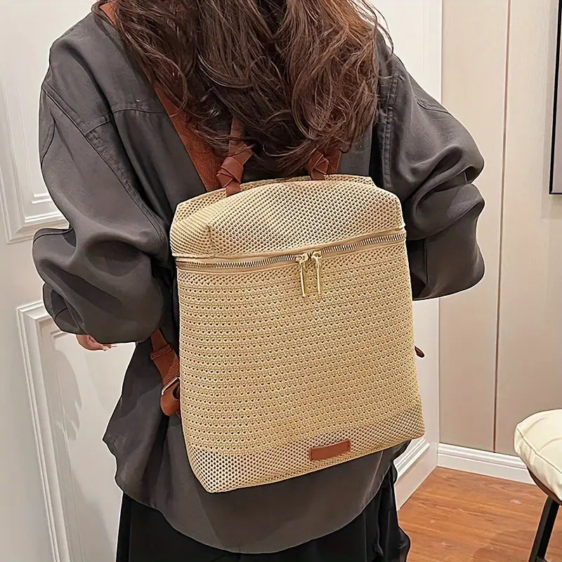 Colleen | Women's Chic Woven Backpack